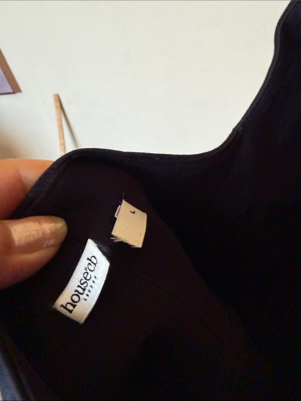 House of CB Debutante Black Moire Satin Backless Midi Dress NWOT size L - Picture 9 of 13